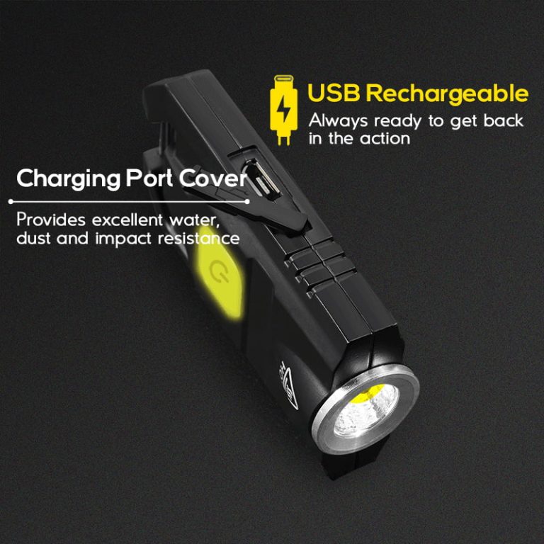 Water-and-impact-resistant-USB-rechargeable-pocket-light