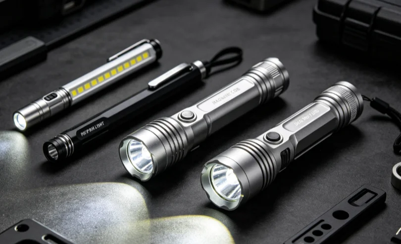 Collection of premium rechargeable LED flashlights
